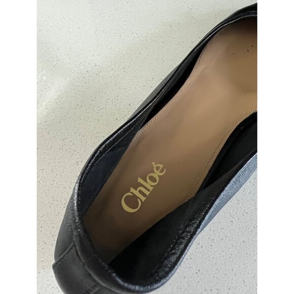 Chloé Women's Iris Ballet black leather Flats size 39 - Picture 7 of 11